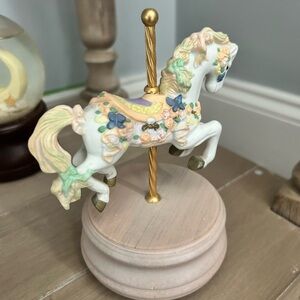 San Francisco Music Box Company colorful Carousel Horse Figurine